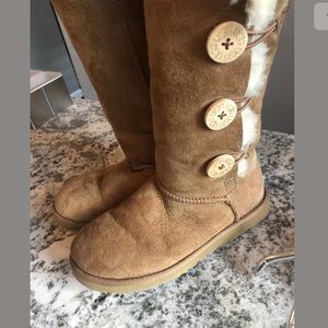 Ugg Bailey Button Triplet Tall Boots Chestnut  7